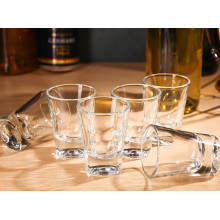 Haonai square shape shot glass mini shot glass liquor glass wholesales glass